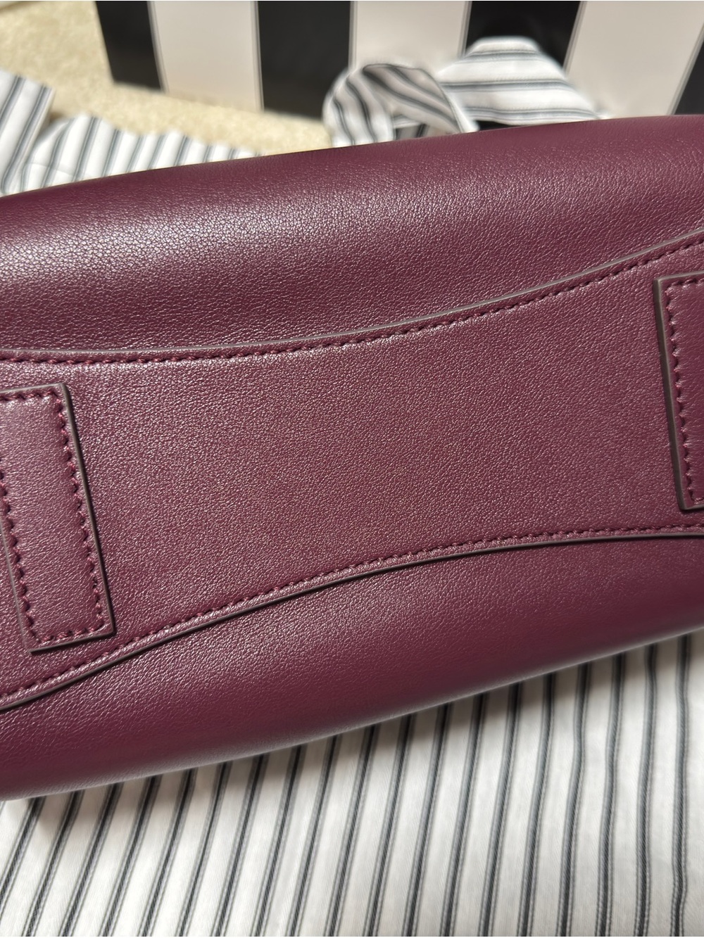 Anya Hindmarch Plum Leather Structured Top-Handle Satchel - Picture 9 of 16